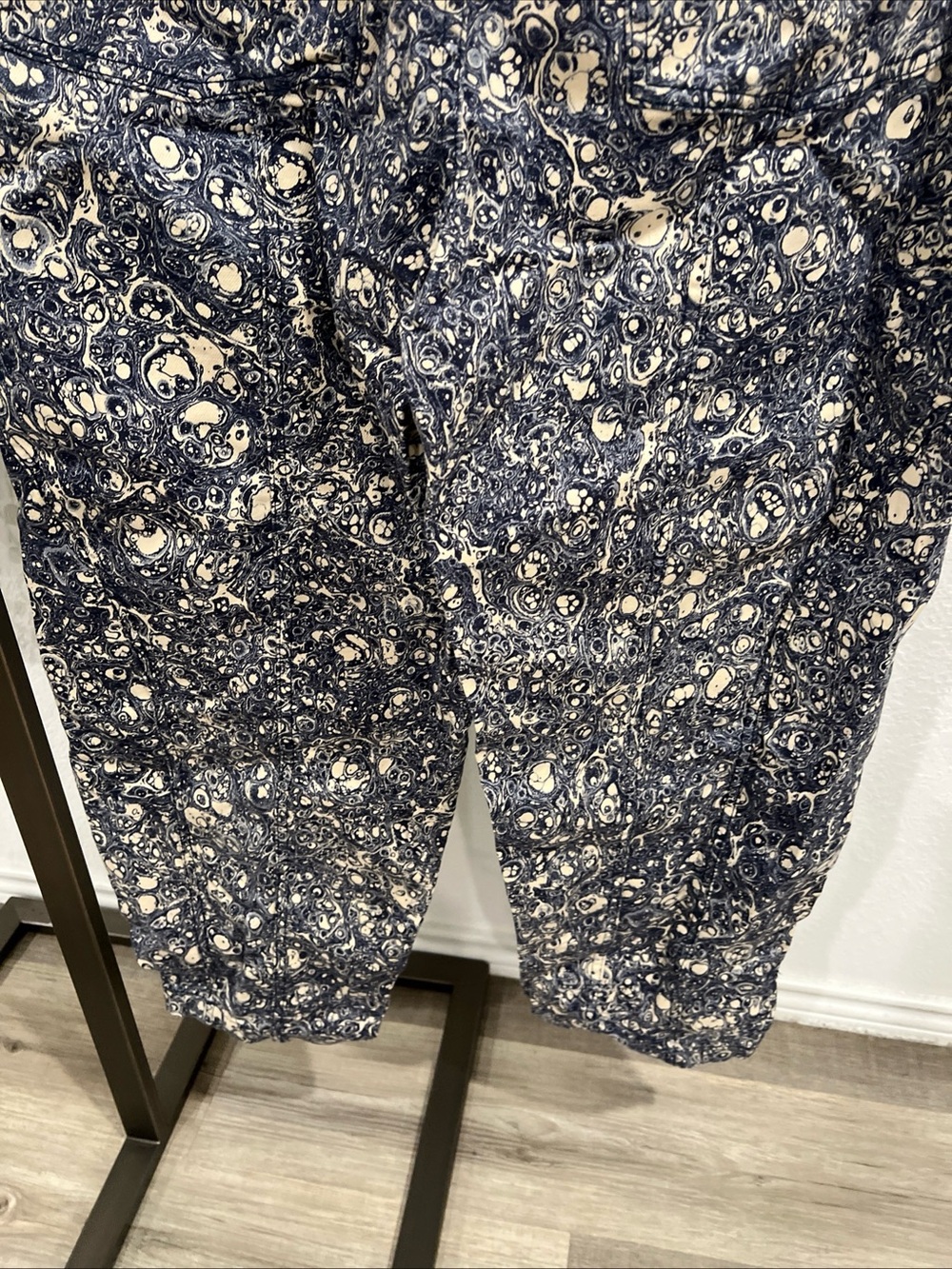 Ulla Johnson Navy and Cream Printed High-Waist Jeans - Picture 8 of 8